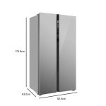 TCL REFRIGERADOR SIDE BY SIDE DE 17.8CUFT INVERTER GRIS CRISTAL P520