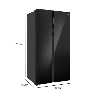 TCL REFRIGERADOR SIDE BY SIDE DE 22.2CUFT INVERTER NEGRO CRISTAL P650
