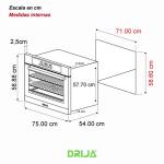 Drija Horno empotrable de 30" electrico con air fry pacific 76
