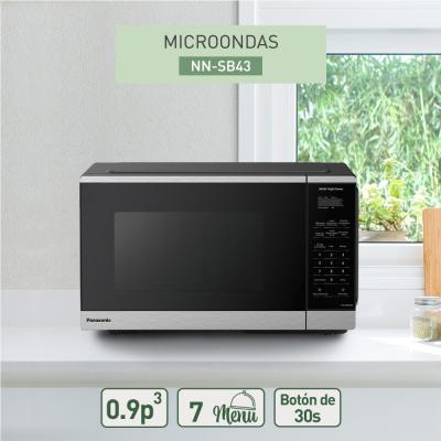PANASONIC MICROONDAS DE 0.9CUFT 900W COLOR NEGRO NNSB43QS