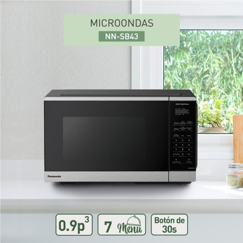 PANASONIC MICROONDAS DE 0.9CUFT 900W COLOR NEGRO NNSB43QS