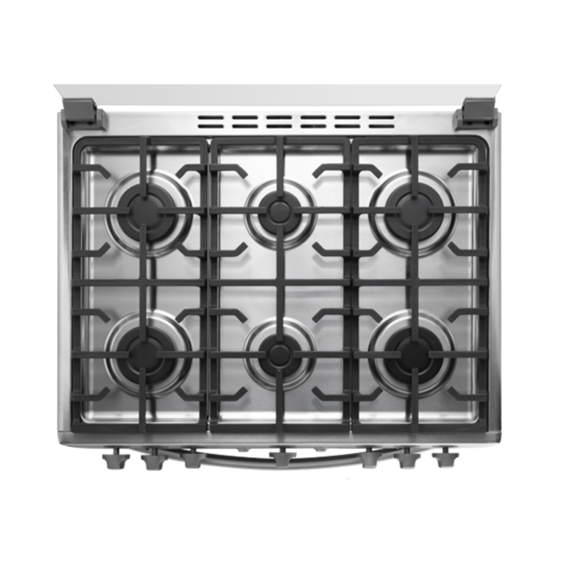 INDURAMA ESTUFA A GAS DE 30" 6 QUEMADORES COLOR ACERO LÃNEA ZAFIRO