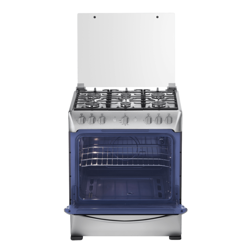 INDURAMA ESTUFA A GAS DE 30" 6 QUEMADORES COLOR ACERO LÃNEA ZAFIRO