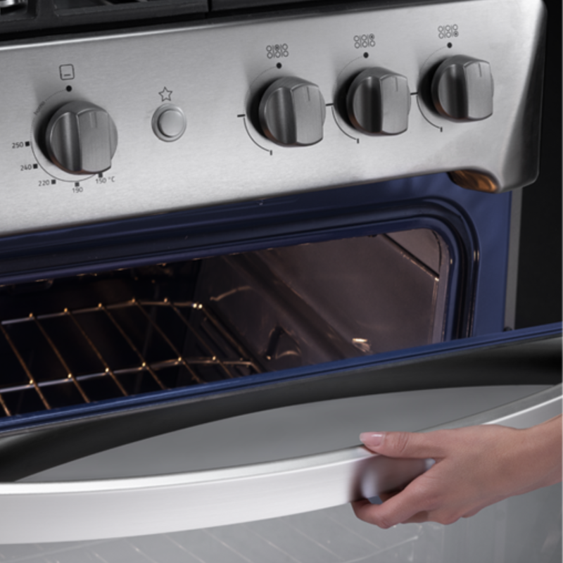 INDURAMA ESTUFA A GAS DE 30" 6 QUEMADORES COLOR ACERO LÃNEA ZAFIRO