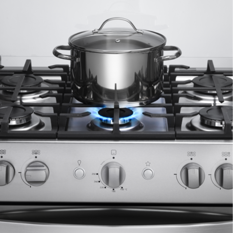 INDURAMA ESTUFA A GAS DE 30" 6 QUEMADORES COLOR ACERO LÃNEA ZAFIRO