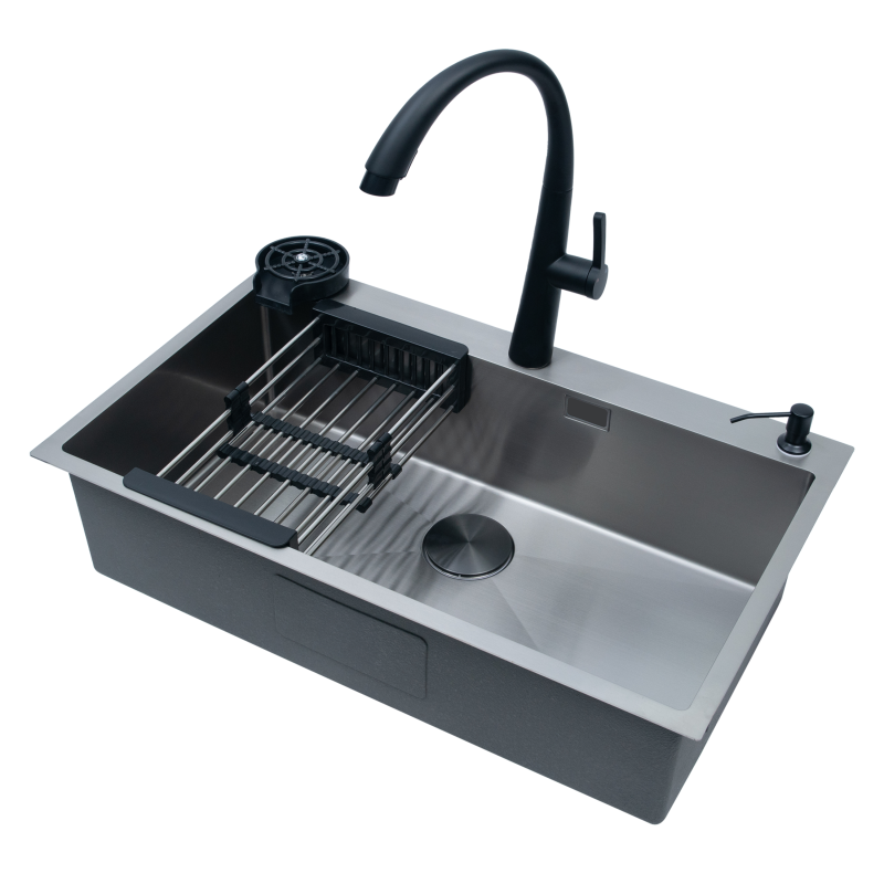 DRIJA FREGADOR EMPOTRABLE DE 84CM CON MANGUERA EXTRAIBLE PARMA