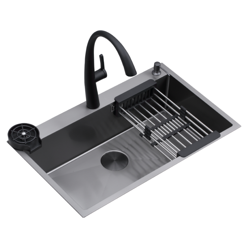 DRIJA FREGADOR EMPOTRABLE DE 84CM CON MANGUERA EXTRAIBLE PARMA