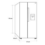 DRIJA REFRIGERADOR SIDE BY SIDE DE 18CUFT CON DISPENSADOR DE AGUA INVERTER