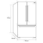 DRIJA REFRIGERADOR FRENCH DOOR DE 18CUFT INVERTER COLOR ACERO