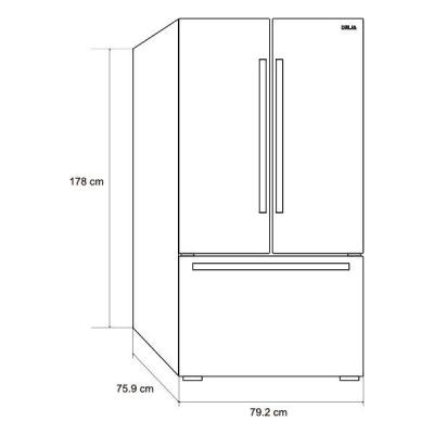 DRIJA REFRIGERADOR FRENCH DOOR DE 18CUFT INVERTER COLOR ACERO
