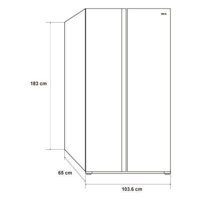 DRIJA REFRIGERADOR SIDE BY SIDE DE 23CUFT INVERTER COLOR ACERO