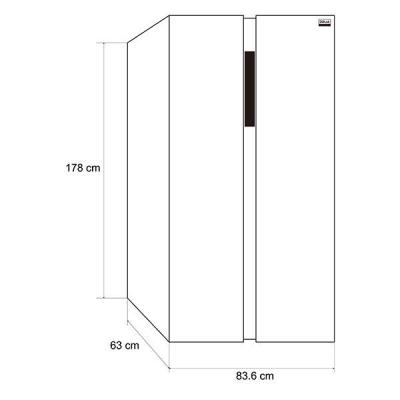 DRIJA REFRIGERADOR SIDE BY SIDE DE 15.4CUFT DISEÃ‘O ESPEJO AZUL INVERTER