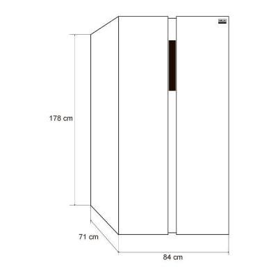 DRIJA REFRIGERADOR SIDE BY SIDE DE 18CUFT DISEÃ‘O ESPEJO AZUL INVERTER