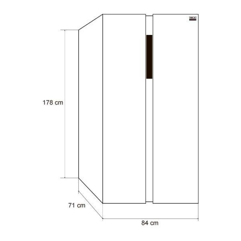 DRIJA REFRIGERADOR SIDE BY SIDE DE 18CUFT DISEÃ‘O ESPEJO AZUL INVERTER