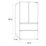 DRIJA REFRIGERADOR FRENCH DOOR DE 4 PUERTAS 18CUFT INVERTER DISEÃ‘O ESPEJO AZUL