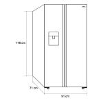 DRIJA REFRIGERADOR SIDE BY SIDE DE 20CUFT INVERTER DISEÃ‘O ESPEJO AZUL