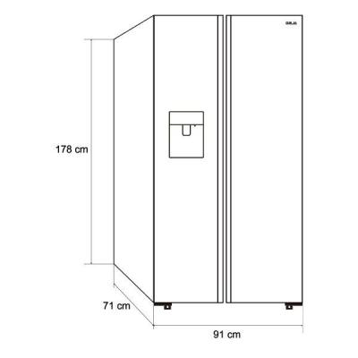 DRIJA REFRIGERADOR SIDE BY SIDE DE 20CUFT INVERTER DISEÃ‘O ESPEJO AZUL