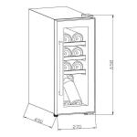 DRIJA VINERA EMPOTRABLE PARA 8 BOTELLAS COLOR NEGRO TEMPRANILLO