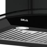 Drija Extractor de grasa negro tipo isla prisma touch 90