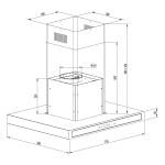 DRIJA EXTRACTOR DE GRASA TIPO ISLA DE 75CM 3 VELOCIDADES QUADRATO ISLA 76