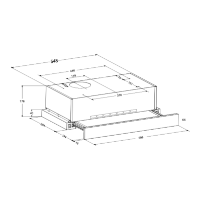 DRIJA EXTRACTOR DE GRASA EMPOTRABLE DE 60CM COLOR NEGRO