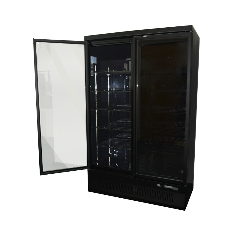 SANKEY ENFRIADOR DE VITRINA DE 38.17CUFT DOS PUERTAS COLOR NEGRO RFD38N91