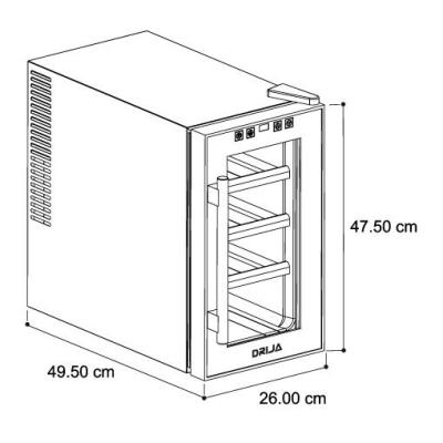DRIJA VINERA TERMOELECTRICA PARA 8 BOTELLAS ROSSO 8