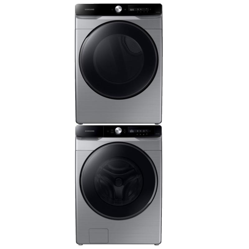 Samsung Combo lavadora y secadora de 22kg a gas color gris wf22c6400/dv22c6370