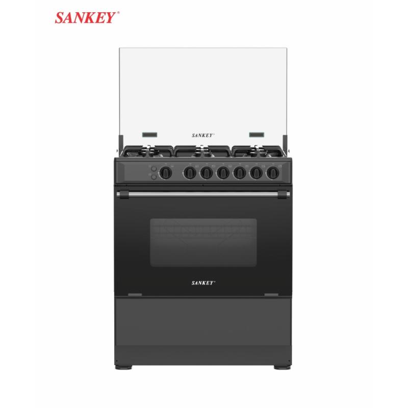 Sankey Estufa a gas de 30" 6 quemadores color negra berta