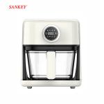 SANKEY FREIDORA DE AIRE DE 3L CON JARRA DE VIDRIO COLOR BLANCA