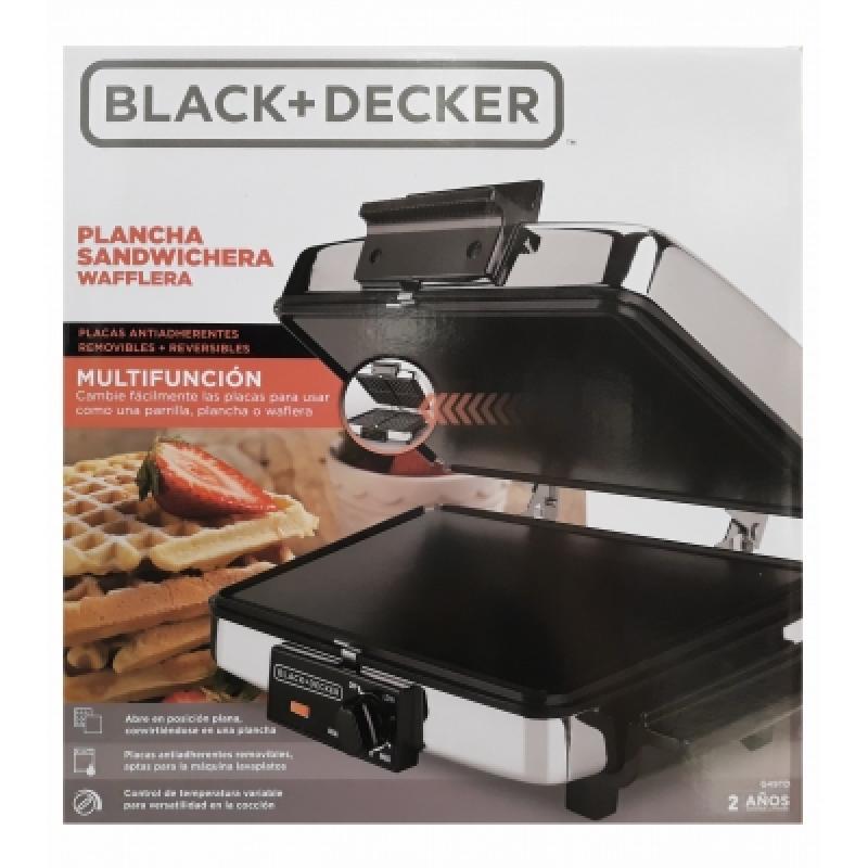 BLACK & DECKER 3 EN 1 WAFLERA PARRILLA PLANCHA G49TD