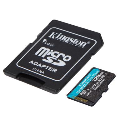 KINGSTON MEMORIA MICROSD DE 128GB CANVAS GO PLUS CON ADAPTADOR SD