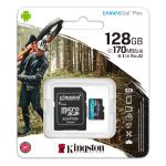 KINGSTON MEMORIA MICROSD DE 128GB CANVAS GO PLUS CON ADAPTADOR SD