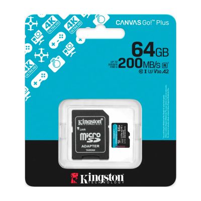 Kingston Memoria micro sdxc 64gb canvas go plus gen4 200 mb/s sdcg4