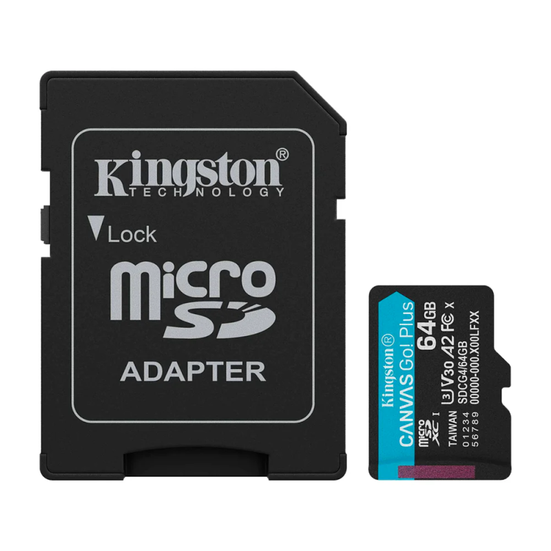 Kingston Memoria micro sdxc 64gb canvas go plus gen4 200 mb/s sdcg4