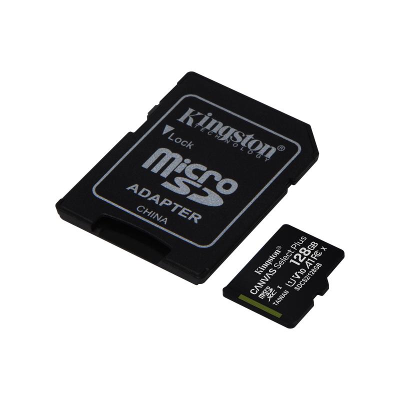 KINGSTON MEMORIA MICROSD DE 128GB CANVAS SELECT PLUS