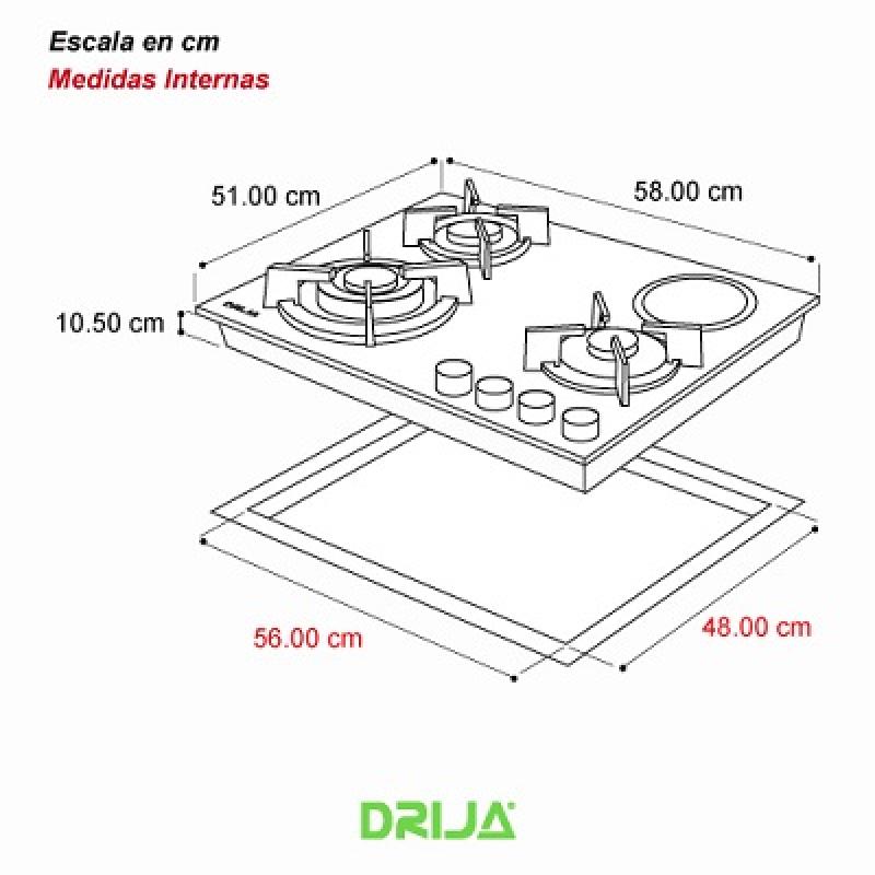 DRIJA ESTUFA DE 4 QUEMADORES DUAL (GAS Y ELECTRICA) SICILIA 60