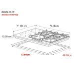 DRIJA ESTUFA EMPOTRABLE DUAL (GAS Y ELECTRICO) DE 76CM SICILIA 76