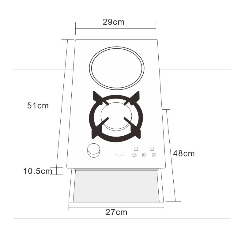 DRIJA ESTUFA DE 29CM DUAL (GAS Y ELECTRICA) VITRO CERAMICA SICILIA 30