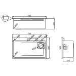 DRIJA FREGADOR EMPOTRABLE DOBLE FUNCION AGUA FRIA Y CALIENTE 75CM SIENA