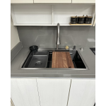 DRIJA FREGADOR EMPOTRABLE DOBLE FUNCION AGUA FRIA Y CALIENTE 75CM SIENA