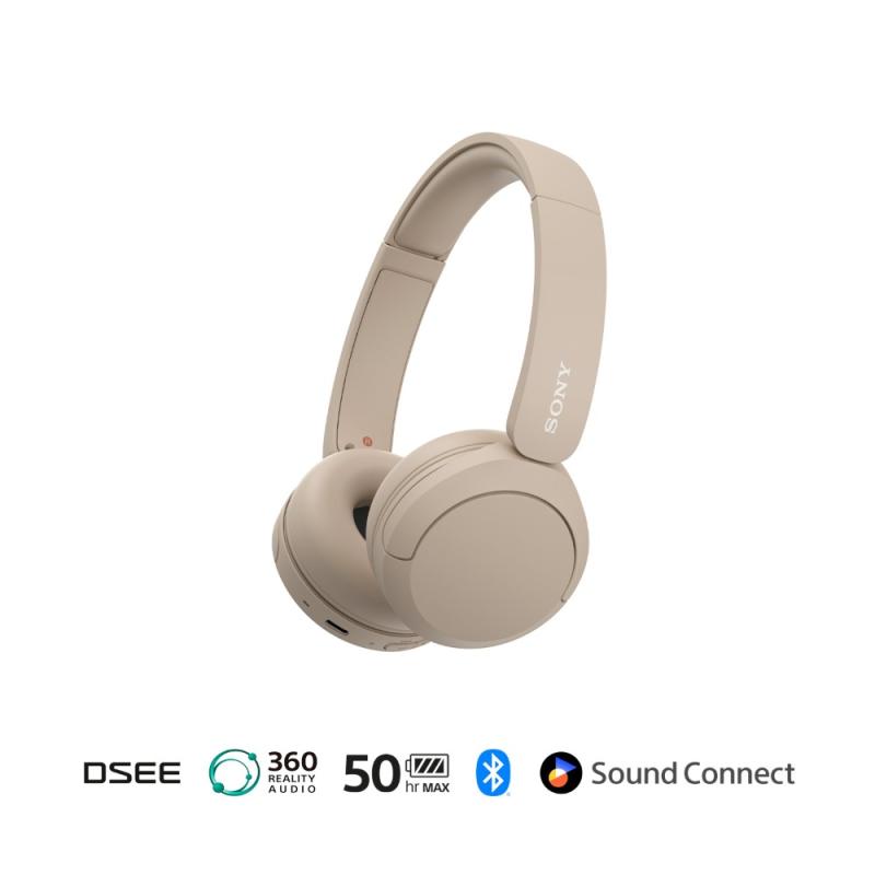 SONY AUDIFONOS INALAMBRICOS DE DIADEMA COLOR CREMA WHCH520