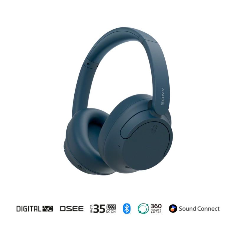 SONY AUDIFONOS INALAMBRICOS CON CANCELACION DE RUIDO COLOR AZUL WHCH720N