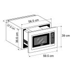 DRIJA HORNO EMPOTRABLE CON COCCION GRILL DE 25L SORRENTO 25L