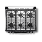 INDURAMA ESTUFA A GAS DE 30" 6 QUEMADORES COLOR NEGRO LÃNEA ZAFIRO