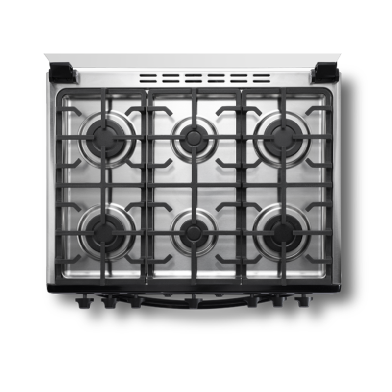 INDURAMA ESTUFA A GAS DE 30" 6 QUEMADORES COLOR NEGRO LÃNEA ZAFIRO