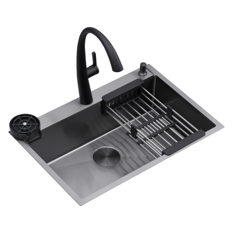 DRIJA FREGADOR EMPOTRABLE DE 76CM CON MANGUERA EXTRAIBLE SPEZIA