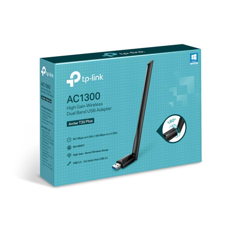 TP-LINK ADAPTADOR USB INALAMBRICO DE DOBLE BANDA AC1300 ALTA GANANCIA