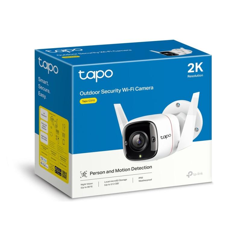 Tp-link Cámara de vigilancia para exteriores con visión nocturna y detección ia c310
