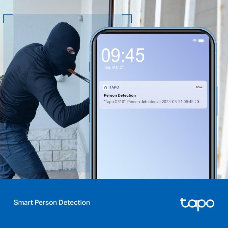 Tp-link Cámara de vigilancia para exteriores con visión nocturna y detección ia c310